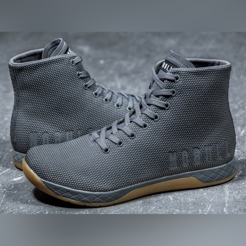 NoBull | High-Top Dark Grey Gum Trainer